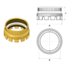 Уплотнительное кольцо (корона) MKV50 TW с внутренней резьбой 2'', MS